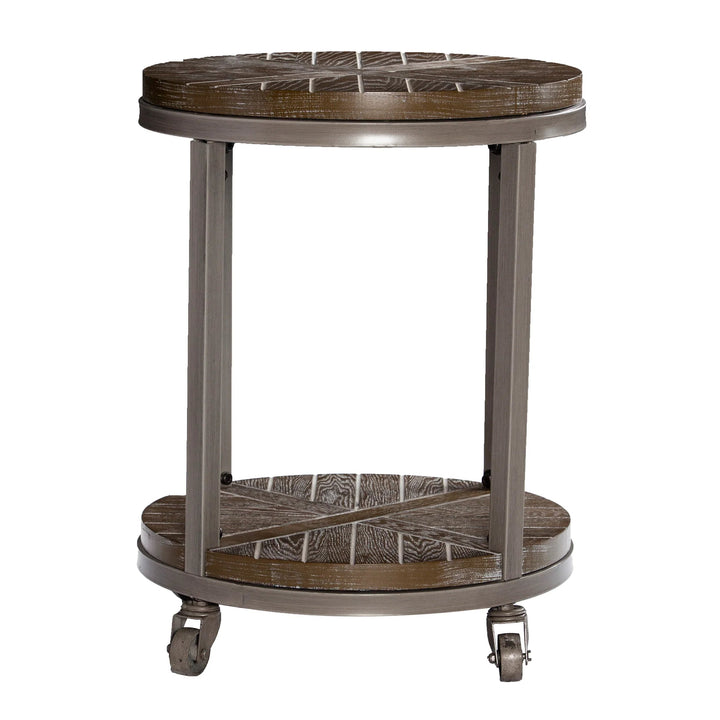 SwayLiving Konya Urban Industrial Round End Table ACCENT TABLES