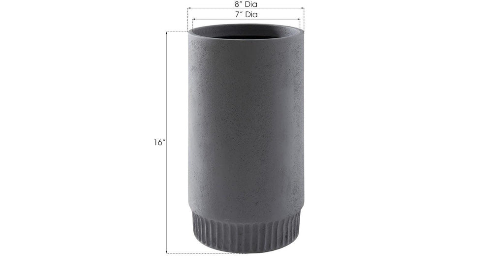 SwayLiving Harvest Planter, Medium, Dark Gray VASES, JARS, + BOTTLES
