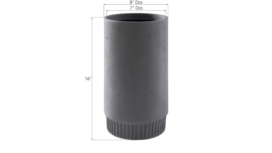 SwayLiving Harvest Planter, Medium, Dark Gray VASES, JARS, + BOTTLES