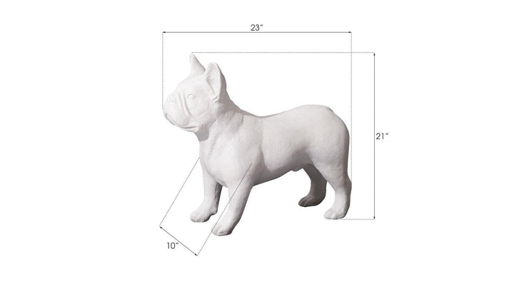 SwayLiving French Bulldog, Gel Coat White DECORATIVE OBJECTS
