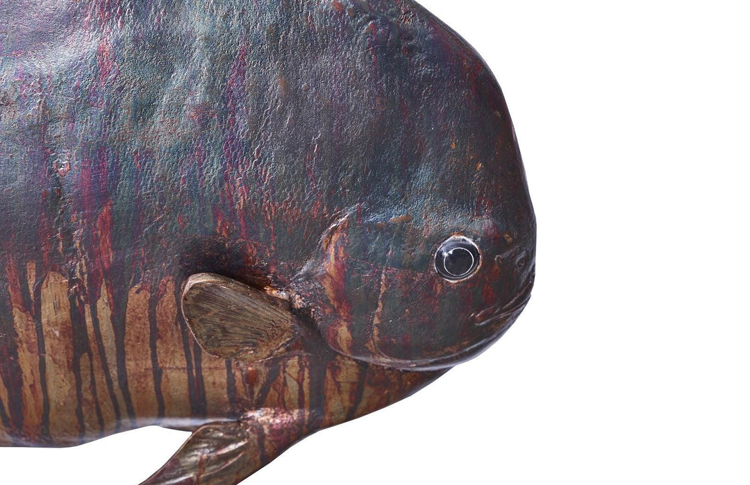 SwayLiving Australian Bat Fish Wall Sculpture, Resin, Copper Patina Finish WALL ACCENTS