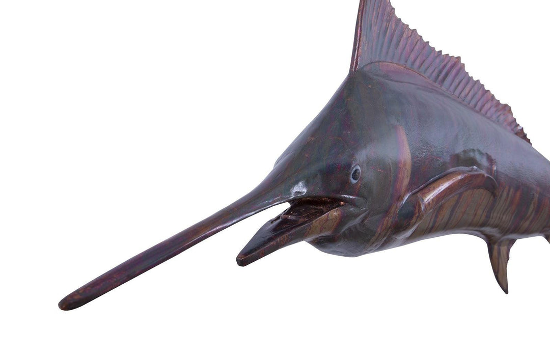 SwayLiving Blue Marlin Fish Wall Sculpture, Resin, Copper Patina Finish WALL ACCENTS