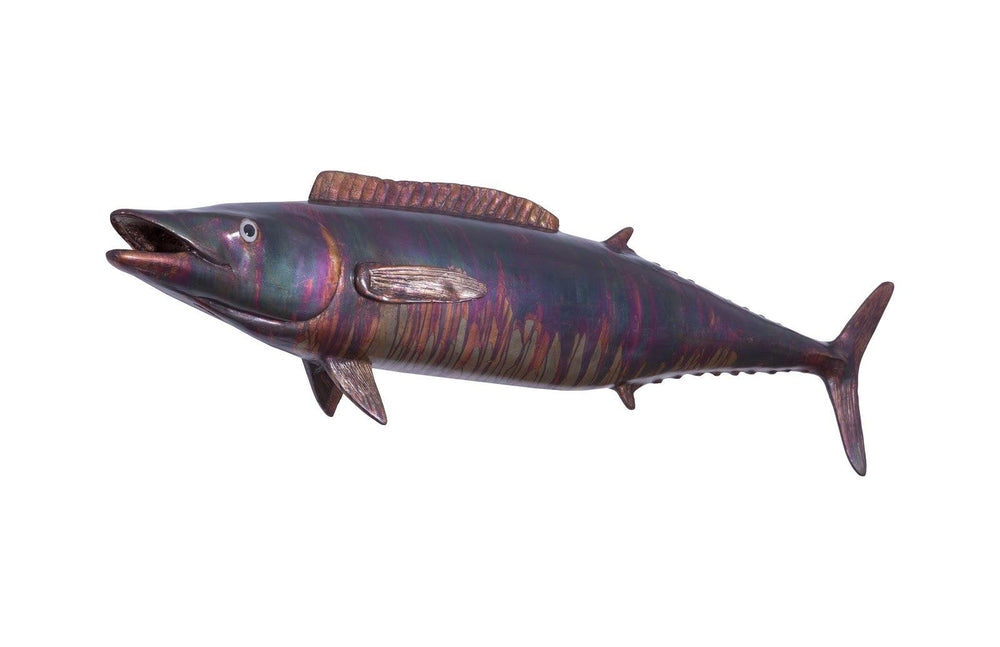 SwayLiving Wahoo Fish Wall Sculpture, Resin, Copper Patina Finish WALL ACCENTS