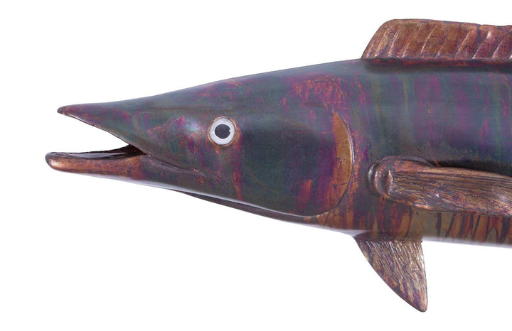 SwayLiving Wahoo Fish Wall Sculpture, Resin, Copper Patina Finish WALL ACCENTS