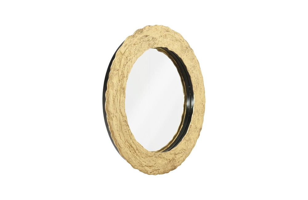 SwayLiving Molten Mirror, Round, Gold Leaf WALL MIRRORS