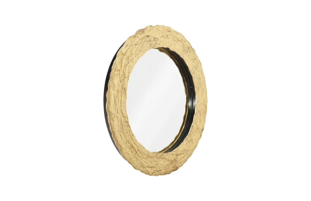 SwayLiving Molten Mirror, Round, Gold Leaf WALL MIRRORS