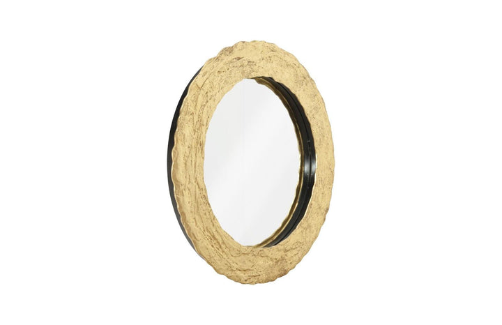 SwayLiving Molten Mirror, Round, Gold Leaf WALL MIRRORS
