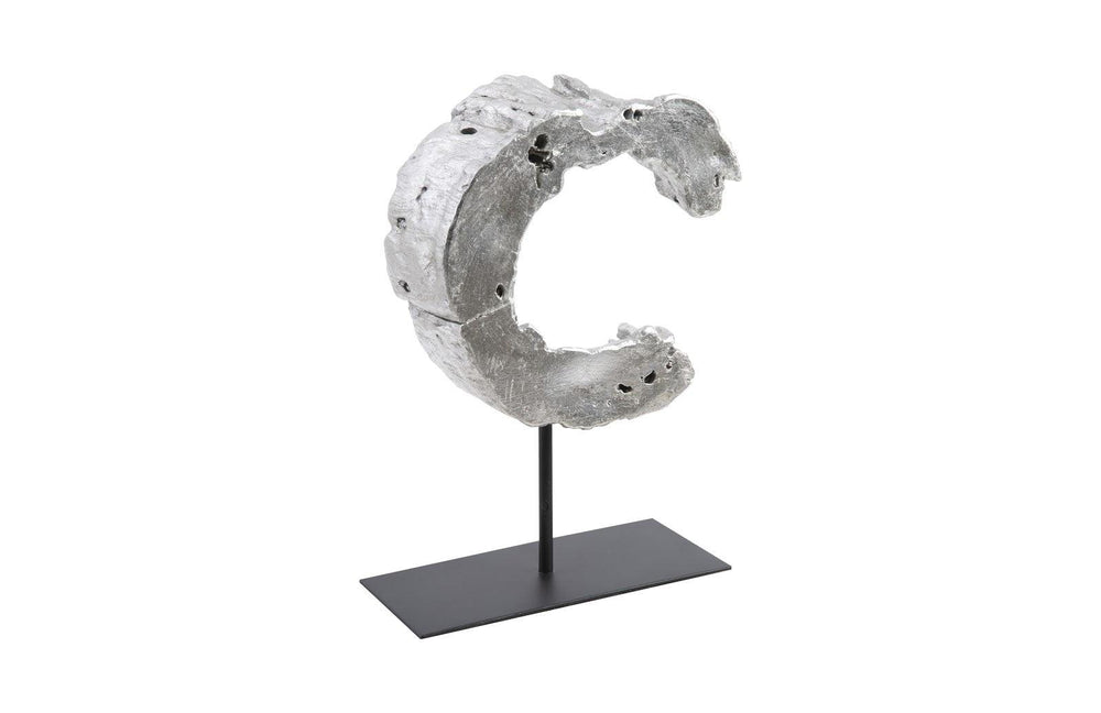 SwayLiving Cast Eroded Wood Circle on Stand DECORATIVE OBJECTS