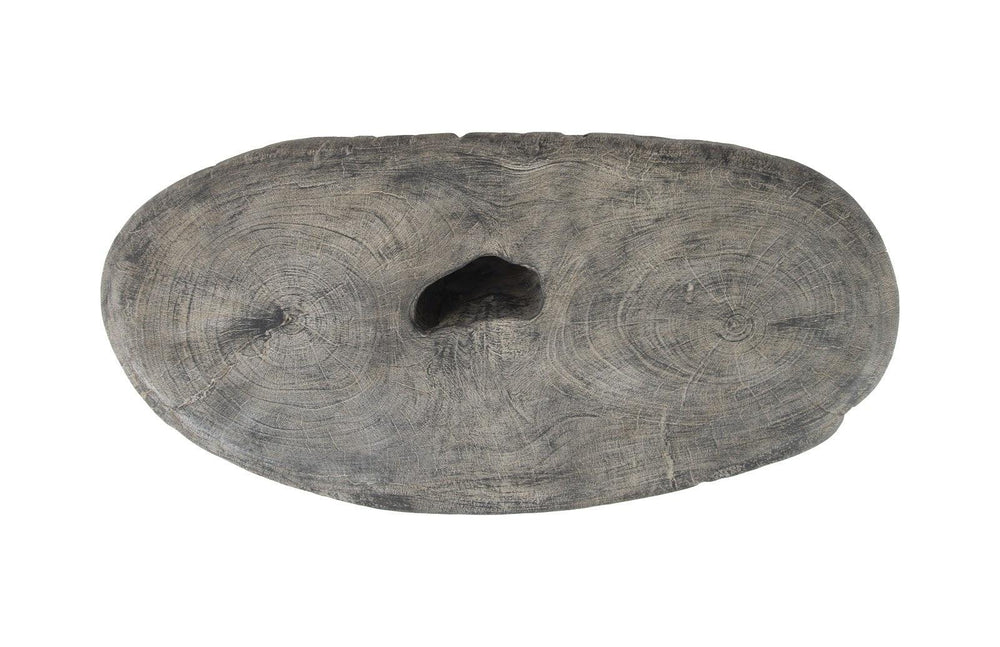 SwayLiving Cast Organic River Stone Coffee Table, Resin, Faux Gray Stone COFFEE TABLES