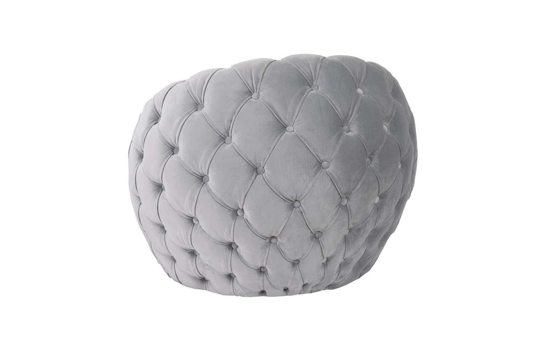 SwayLiving Egg Chair, Cool Gray Velvet Fabric ACCENT + LOUNGE CHAIRS