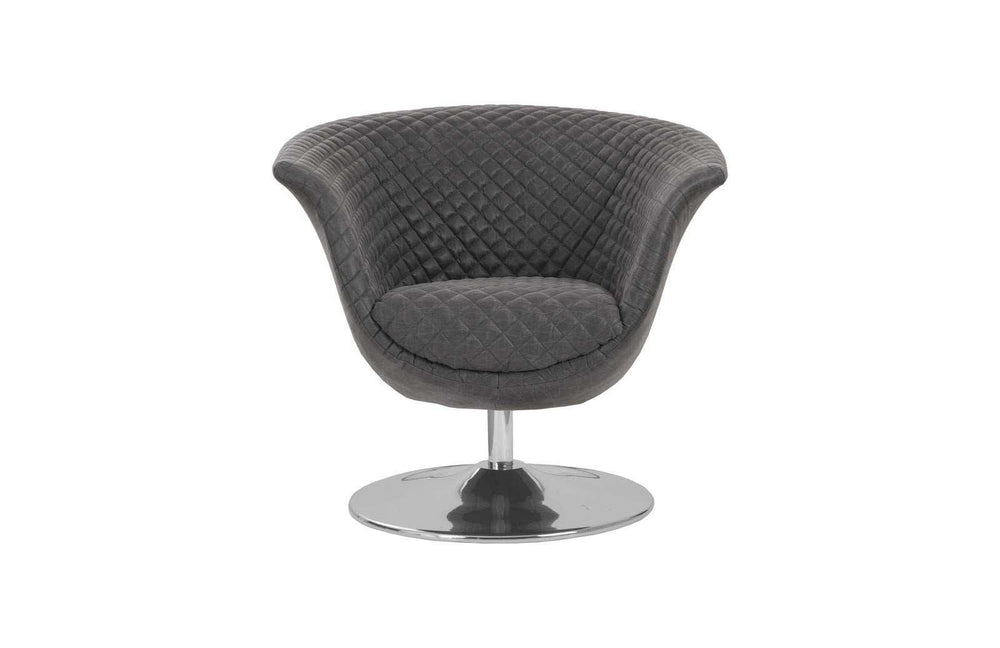 SwayLiving Autumn Swivel Chair, Vintage Dark Gray ACCENT + LOUNGE CHAIRS