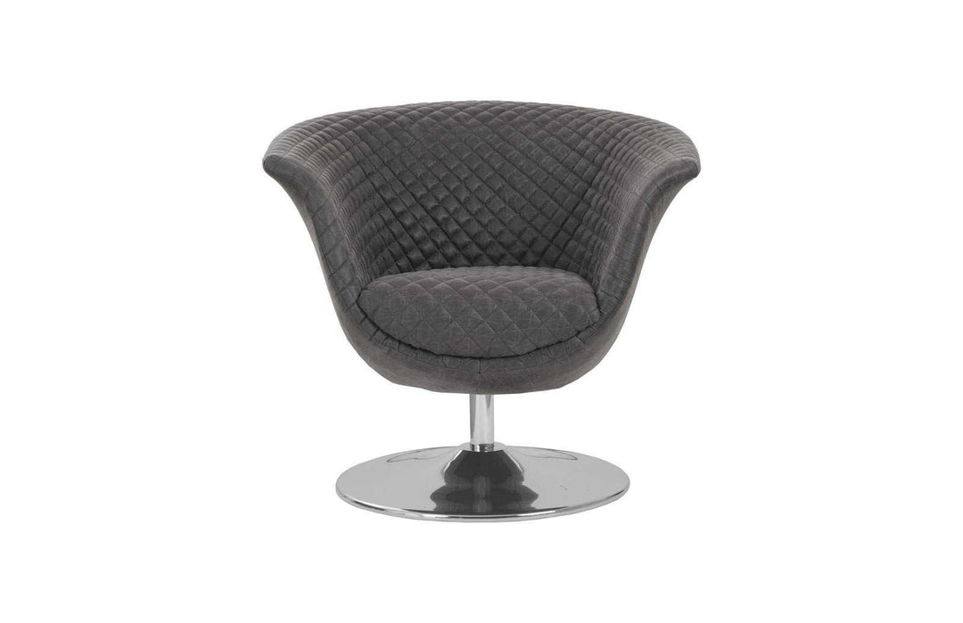 SwayLiving Autumn Swivel Chair, Vintage Dark Gray ACCENT + LOUNGE CHAIRS