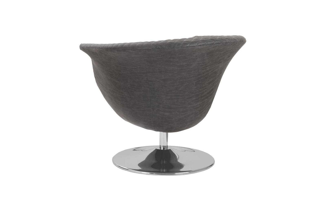 SwayLiving Autumn Swivel Chair, Vintage Dark Gray ACCENT + LOUNGE CHAIRS