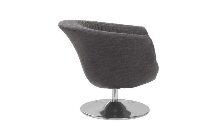 SwayLiving Autumn Swivel Chair, Vintage Dark Gray ACCENT + LOUNGE CHAIRS