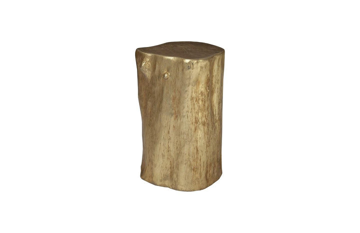SwayLiving Log Stool, Gold Leaf, SM OTTOMANS, POUFS, + STOOLS