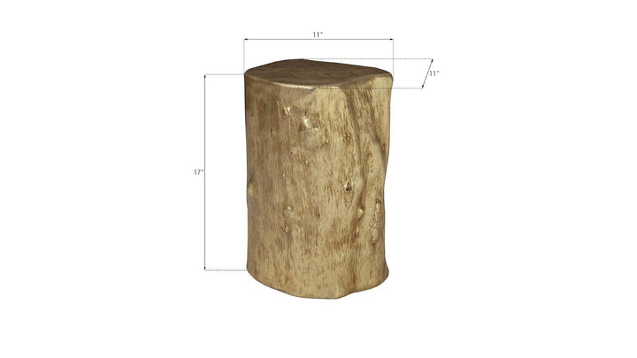 SwayLiving Log Stool, Gold Leaf, SM OTTOMANS, POUFS, + STOOLS