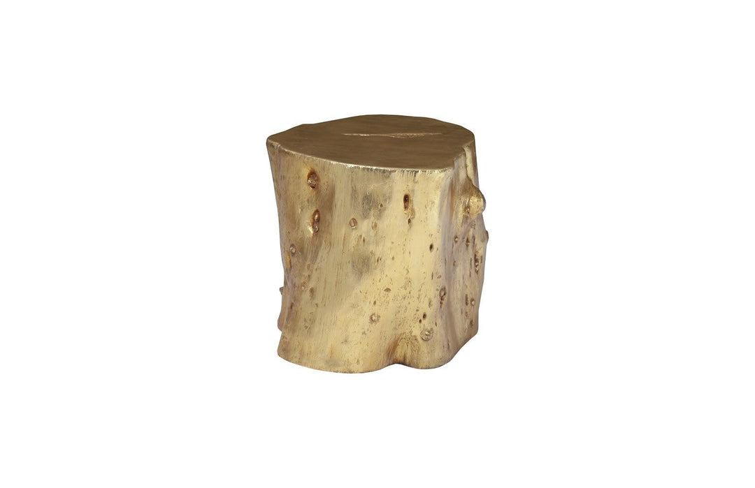 SwayLiving Log Stool, Gold Leaf, LG OTTOMANS, POUFS, + STOOLS