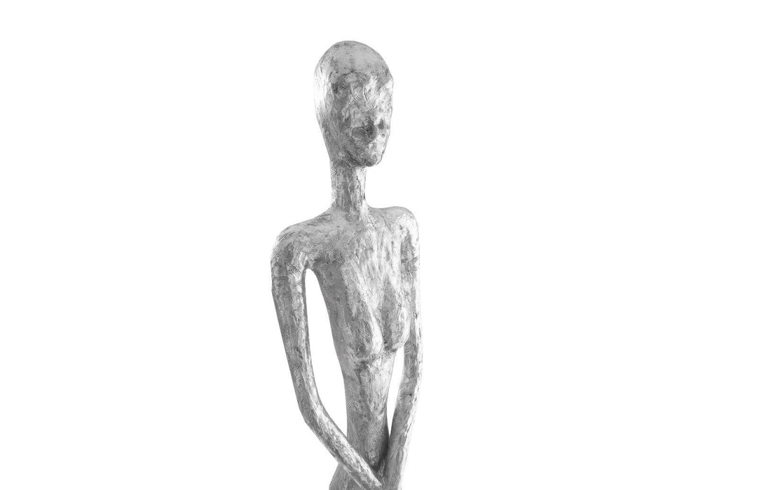 SwayLiving Lottie Sculpture, Resin, Silver Leaf DECORATIVE OBJECTS
