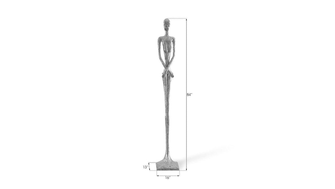SwayLiving Lottie Sculpture, Resin, Silver Leaf DECORATIVE OBJECTS