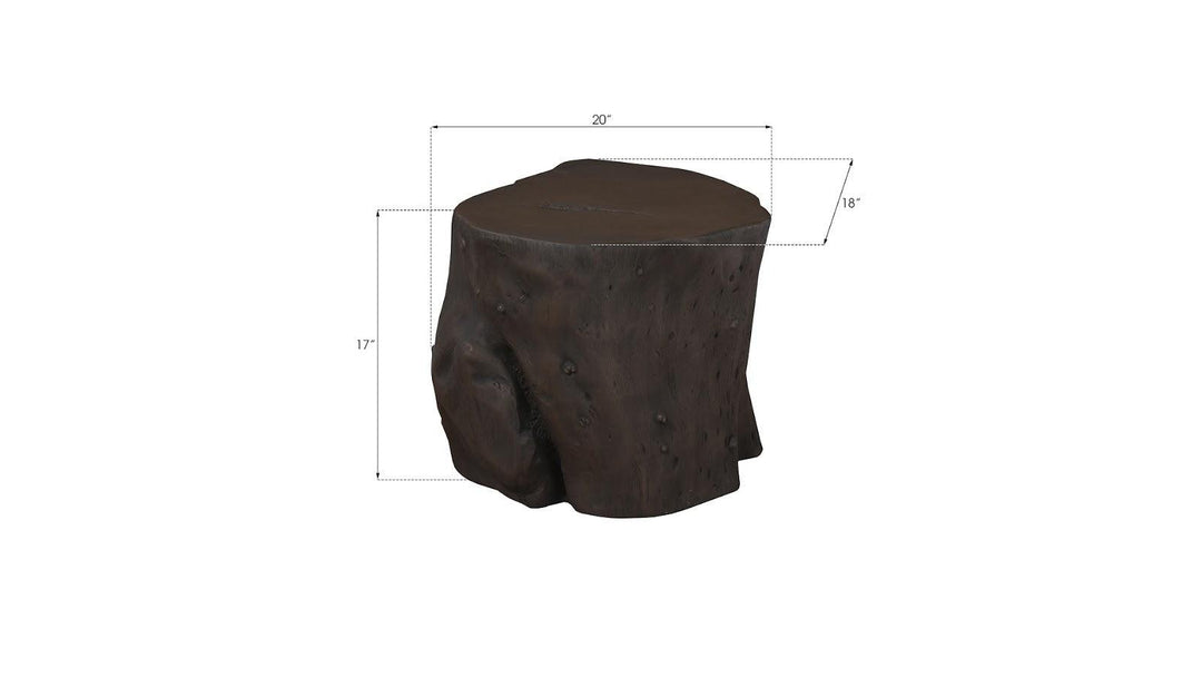 SwayLiving Log Stool, Bronze, LG OTTOMANS, POUFS, + STOOLS