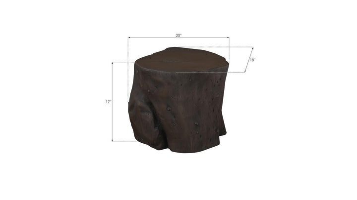 SwayLiving Log Stool, Bronze, LG OTTOMANS, POUFS, + STOOLS