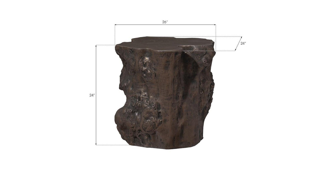 SwayLiving Log Side Table, Bronze ACCENT TABLES