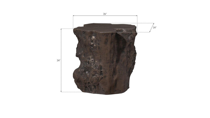 SwayLiving Log Side Table, Bronze ACCENT TABLES