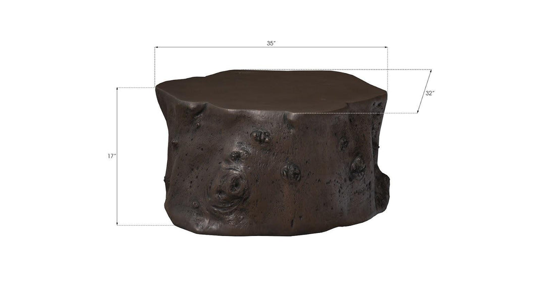 SwayLiving Log Coffee Table, Bronze COFFEE TABLES