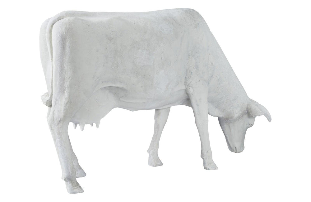 SwayLiving Life Size Cow, Grazing, Off White DECORATIVE OBJECTS