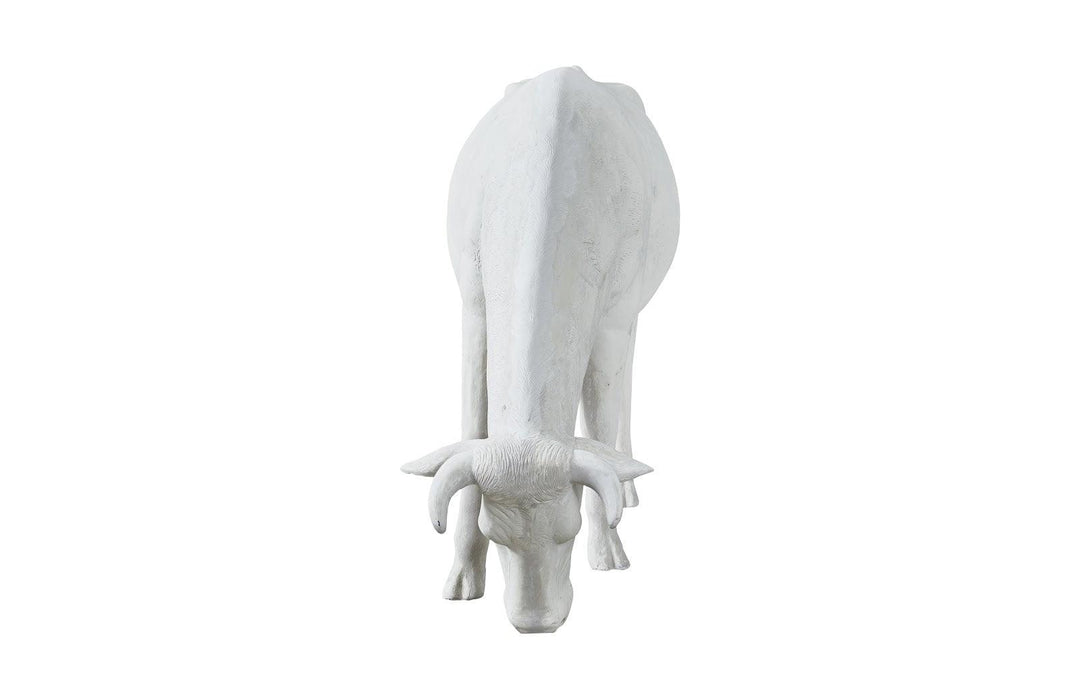 SwayLiving Life Size Cow, Grazing, Off White DECORATIVE OBJECTS