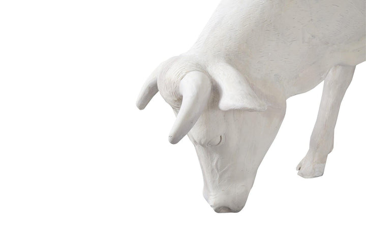 SwayLiving Life Size Cow, Grazing, Off White DECORATIVE OBJECTS