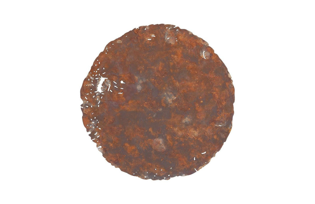 SwayLiving Cast Oil Drum Wall Discs, Resin, Rust Finish, Set of 4 WALL ACCENTS