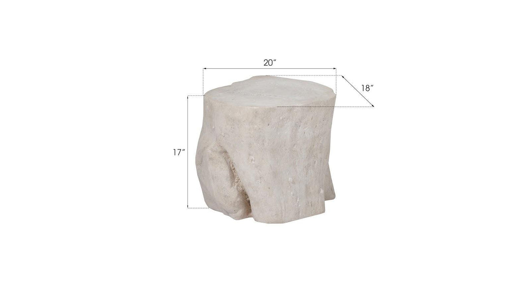 SwayLiving Log Stool, Roman Stone, LG OTTOMANS, POUFS, + STOOLS