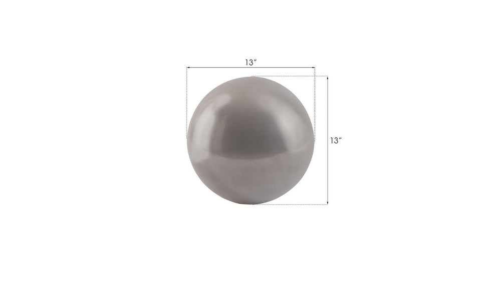 SwayLiving Floor Ball, Small, Polished Aluminum Finish DECORATIVE OBJECTS