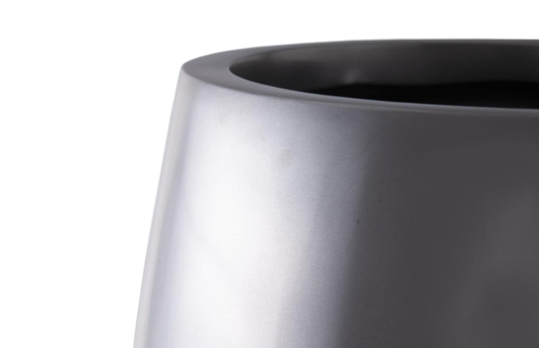 SwayLiving Elonga Planter, Polished Aluminum, LG PLANTERS