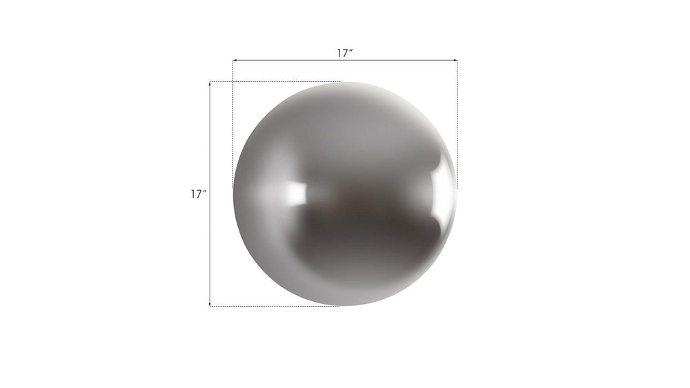 SwayLiving Ball on the Wall, Medium, Polished Aluminum Finish WALL ACCENTS