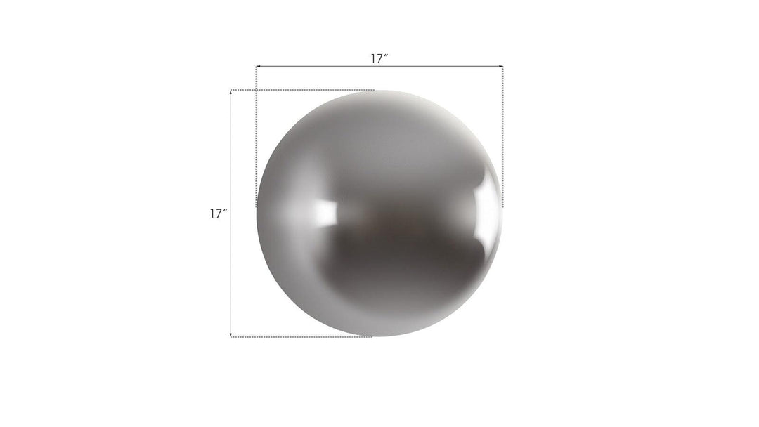 SwayLiving Ball on the Wall, Medium, Polished Aluminum Finish WALL ACCENTS