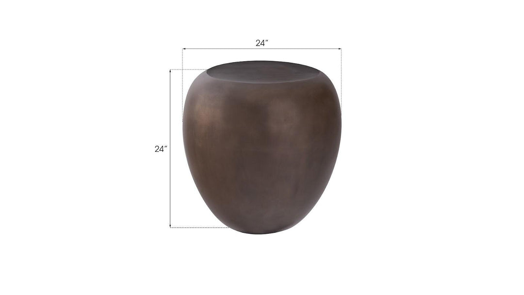 SwayLiving River Stone Side Table, Bronze ACCENT TABLES
