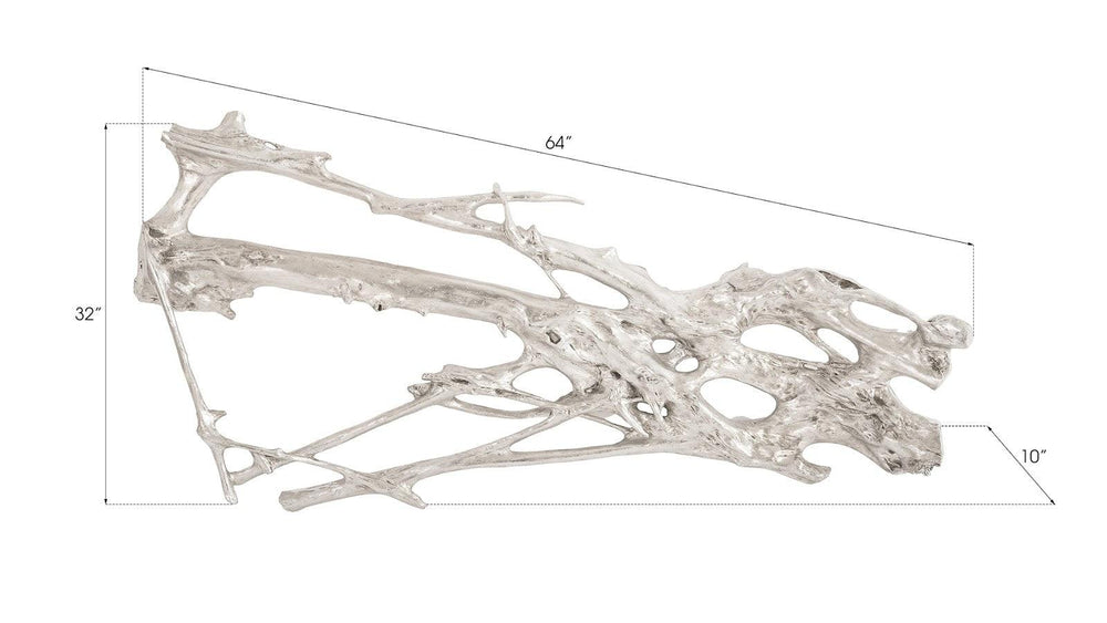 SwayLiving Root Wall Art, Large, Silver Leaf WALL ACCENTS