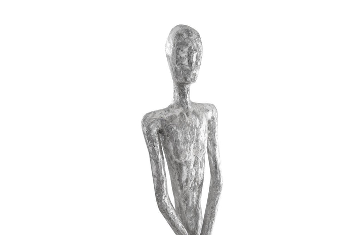 SwayLiving Lloyd Sculpture, Resin, Silver Leaf DECORATIVE OBJECTS