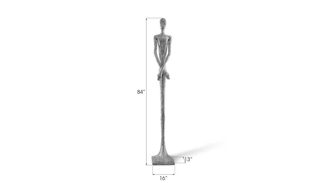 SwayLiving Lloyd Sculpture, Resin, Silver Leaf DECORATIVE OBJECTS
