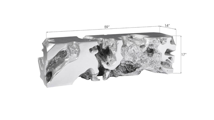SwayLiving Freeform Bench, Silver Leaf BENCHES