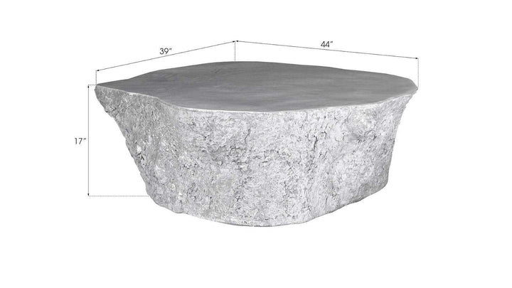 SwayLiving Bark Coffee Table, Silver Leaf COFFEE TABLES
