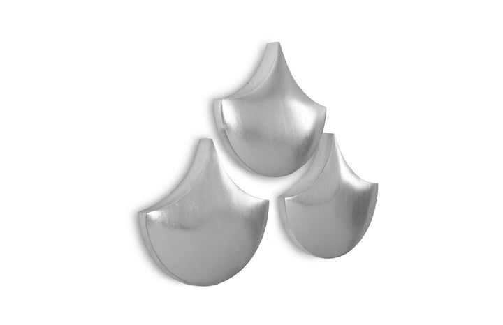 SwayLiving Scales Wall Tiles, Silver Leaf, Set of 3 WALL ACCENTS