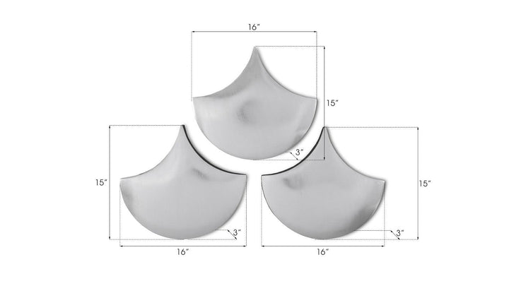 SwayLiving Scales Wall Tiles, Silver Leaf, Set of 3 WALL ACCENTS