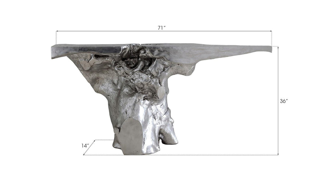 SwayLiving Crown Console, Silver Leaf CONSOLE TABLES