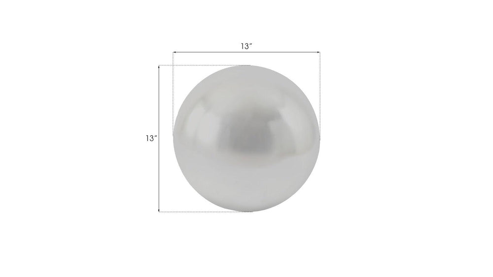 SwayLiving Floor Ball, Small, Silver Leaf DECORATIVE OBJECTS