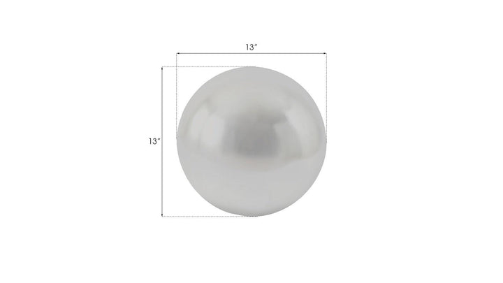 SwayLiving Floor Ball, Small, Silver Leaf DECORATIVE OBJECTS