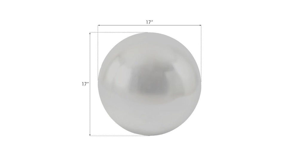 SwayLiving Floor Ball, Medium, Silver Leaf DECORATIVE OBJECTS