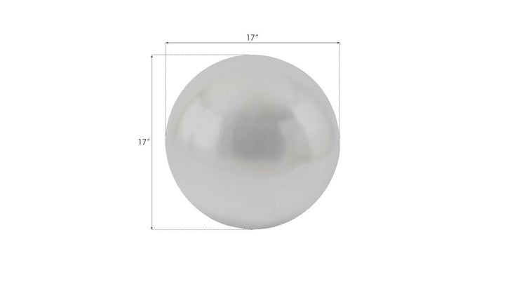 SwayLiving Floor Ball, Medium, Silver Leaf DECORATIVE OBJECTS